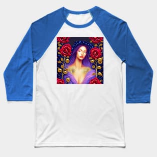 Floral Queen Enchanted Beauty Baseball T-Shirt